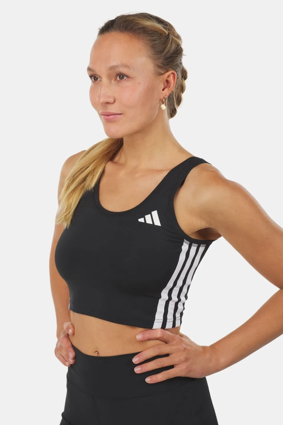 adidas Essentials 3-Stripes Cropped Tank Top Dames