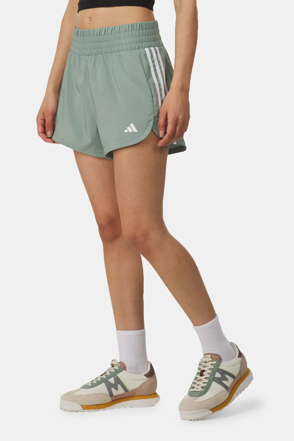 adidas Pacer Training 3-Stripes Geweven High-Rise Short Dames