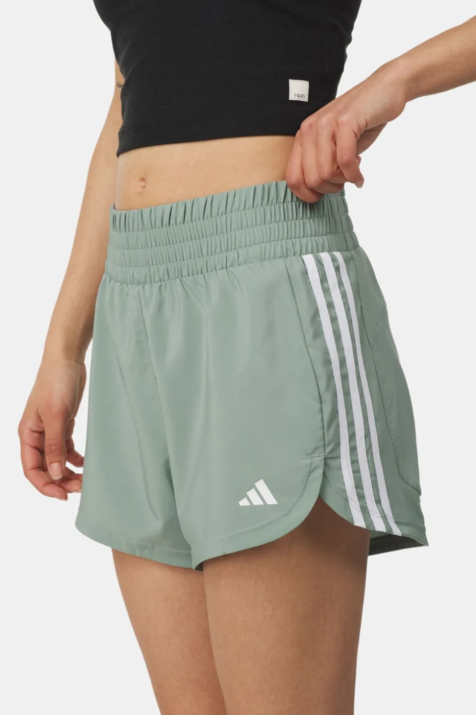 adidas Pacer Training 3-Stripes Geweven High-Rise Short Dames