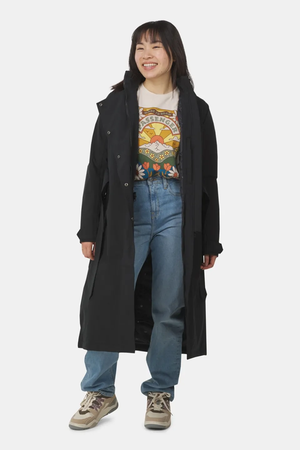 AGU Winter Trench Coat Long Rain Urban Outdoor Jas Dames