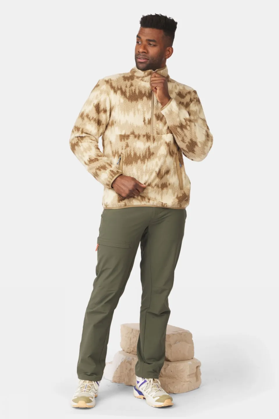 Ayacucho Flynn Printed 1/2 Zip Fleecetrui
