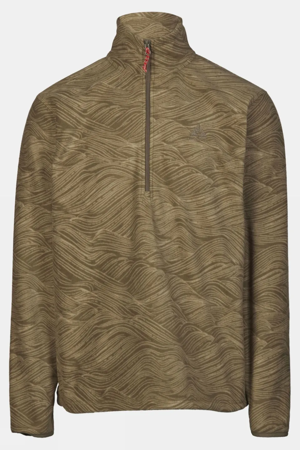 Ayacucho Wave Printed 1/2 Zip Fleecetrui