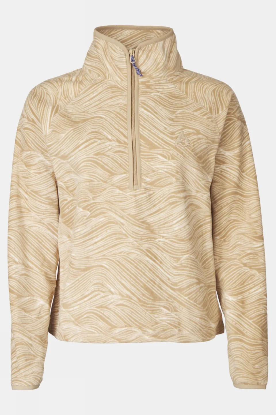 Ayacucho Wave Printed 1/2 Zip Fleecetrui Dames