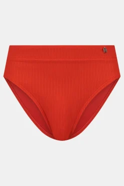 Beachlife Fiery Red High Waist Bikinibroekje
