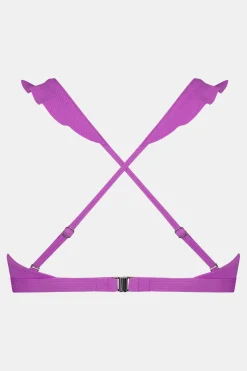 Beachlife Purple Flash Padded Wired Bikini Top