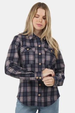 Buitenmens Flannel Melton Ruit Blouse Dames