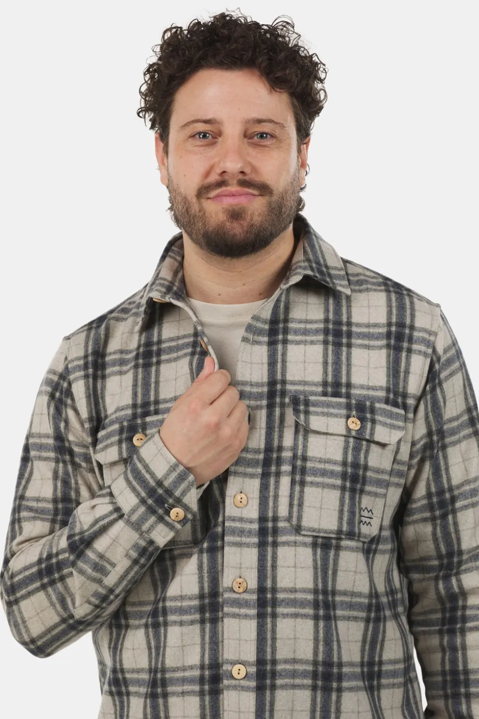 Buitenmens Flannel Melton Ruit Blouse