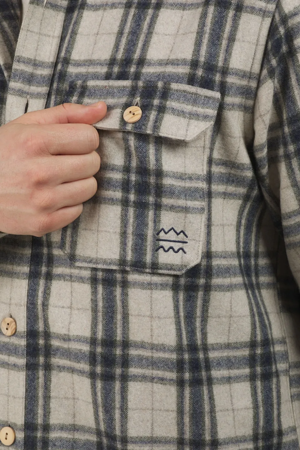 Buitenmens Flannel Melton Ruit Blouse