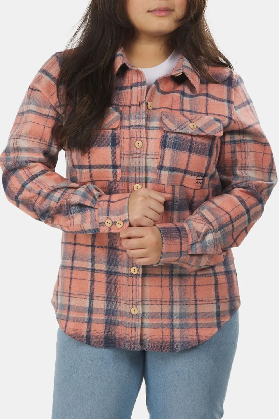Buitenmens Flannel Melton Ruit Blouse Dames