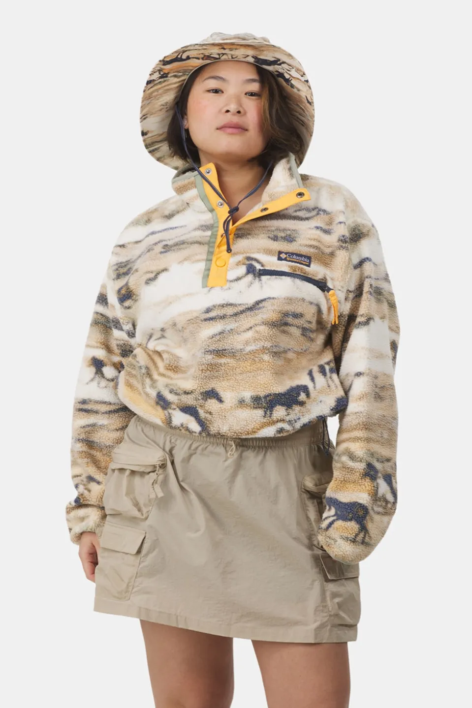 Columbia Helvetia II Printed Cropped Fleece Dames