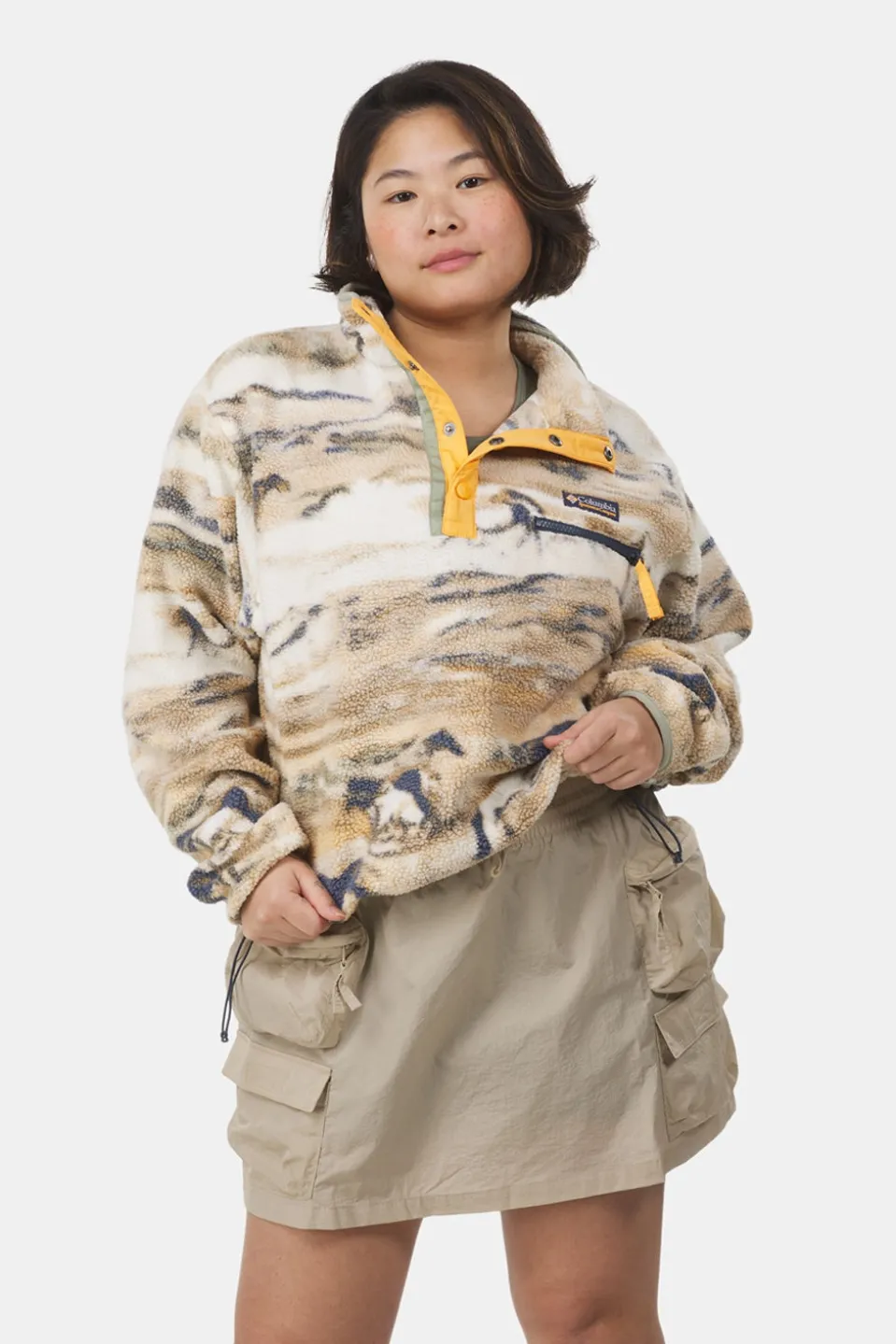 Columbia Helvetia II Printed Cropped Fleece Dames