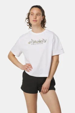 Columbia Rolling Bend Graphic Relaxed Crop T-shirt Dames