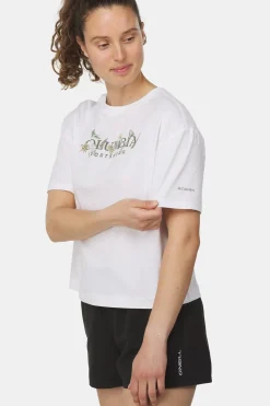 Columbia Rolling Bend Graphic Relaxed Crop T-shirt Dames