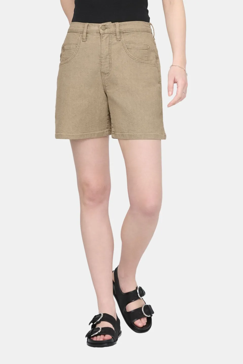 Duer Stretch Canvas High Rise Relaxed Kortebroek Dames