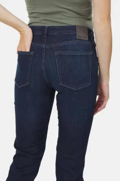 Duer Tech Fleece Denim Slim Straight Broek Dames