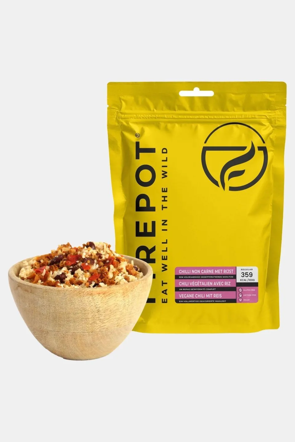 Firepot Vegan Chilli Non Carne Met Rijst 1-persoon Maaltijd
