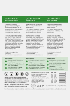 Firepot Vegan Dahl En Rijst Met Spinazie Maaltijd