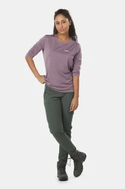 Jack Wolfskin Crosstrail 3/4 Sleeve Tee Shirt Dames