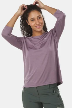 Jack Wolfskin Crosstrail 3/4 Sleeve Tee Shirt Dames