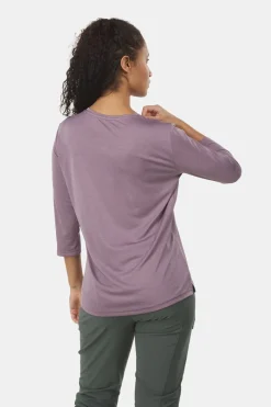 Jack Wolfskin Crosstrail 3/4 Sleeve Tee Shirt Dames