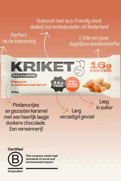 Kriket High Protein Bar Peanut & Salted Caramel