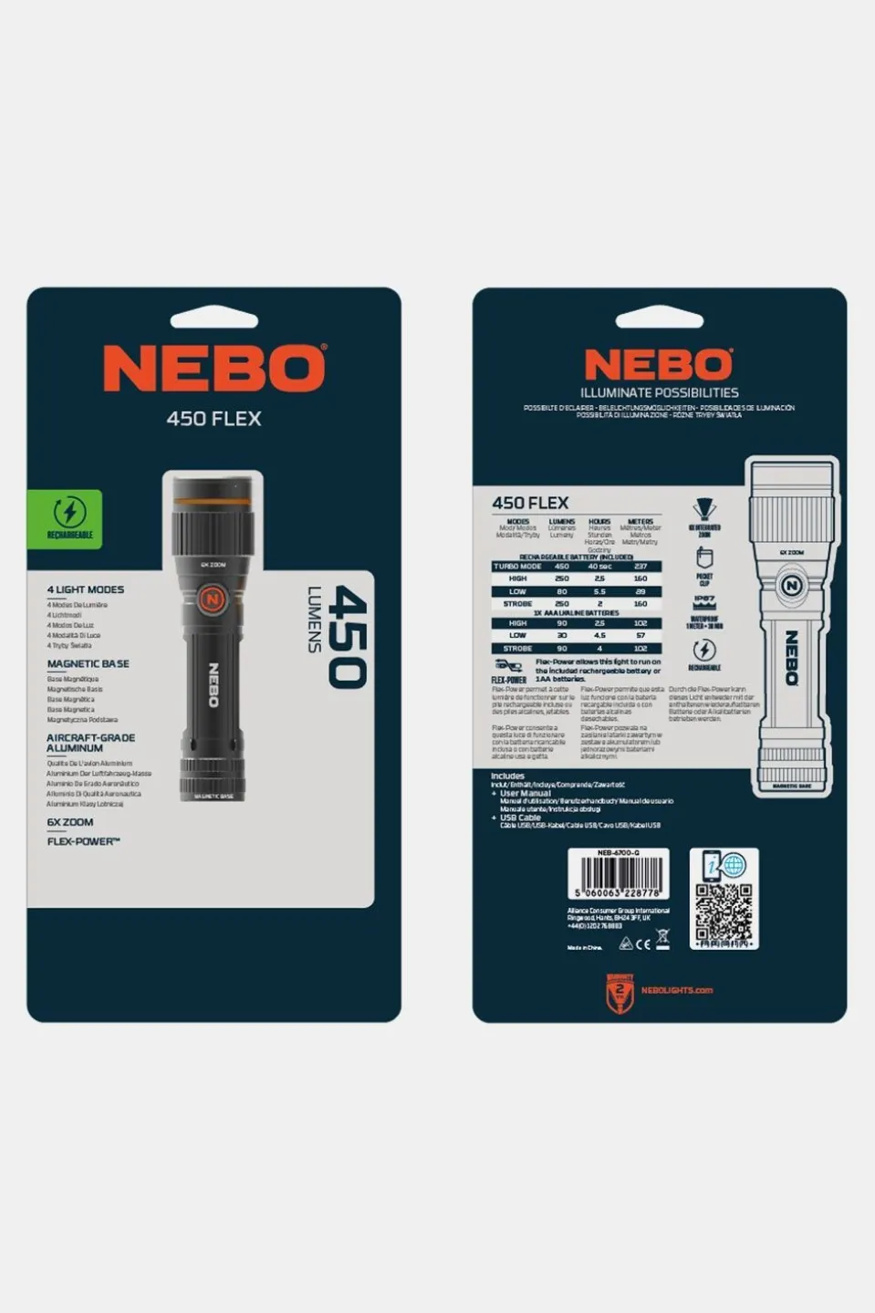 NEBO 450 Flex Oplaadbare Zaklamp