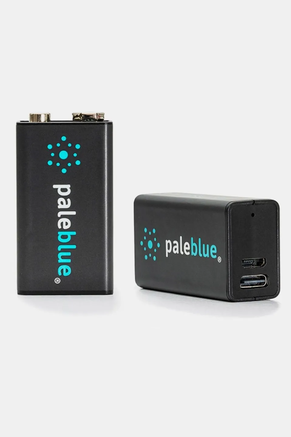 PALE BLUE 2 9V Batteries W/ Cable And Qsg Batterij