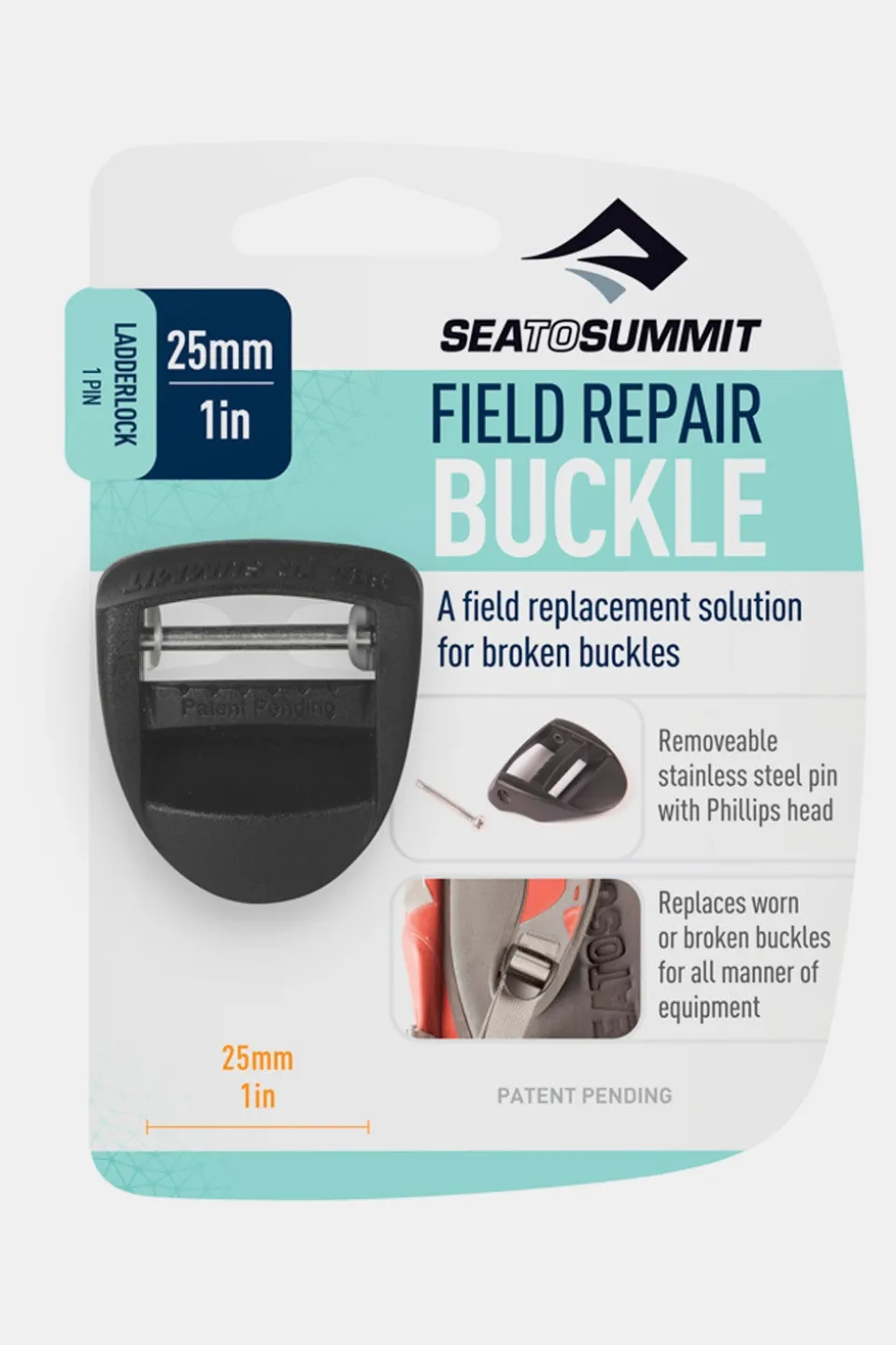 Sea To Summit Diverse Field Repair Buckles 25Mm Ladderlock 1Pin