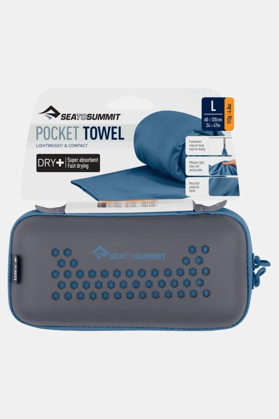 Sea To Summit Pocket Towel Large Moonlight Handdoek