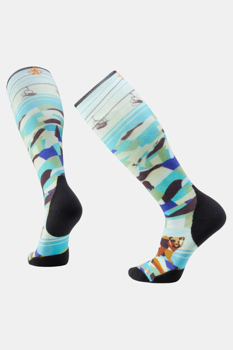 Smartwool Ski Targeted Cushion Bear Country Print OTC Skisok