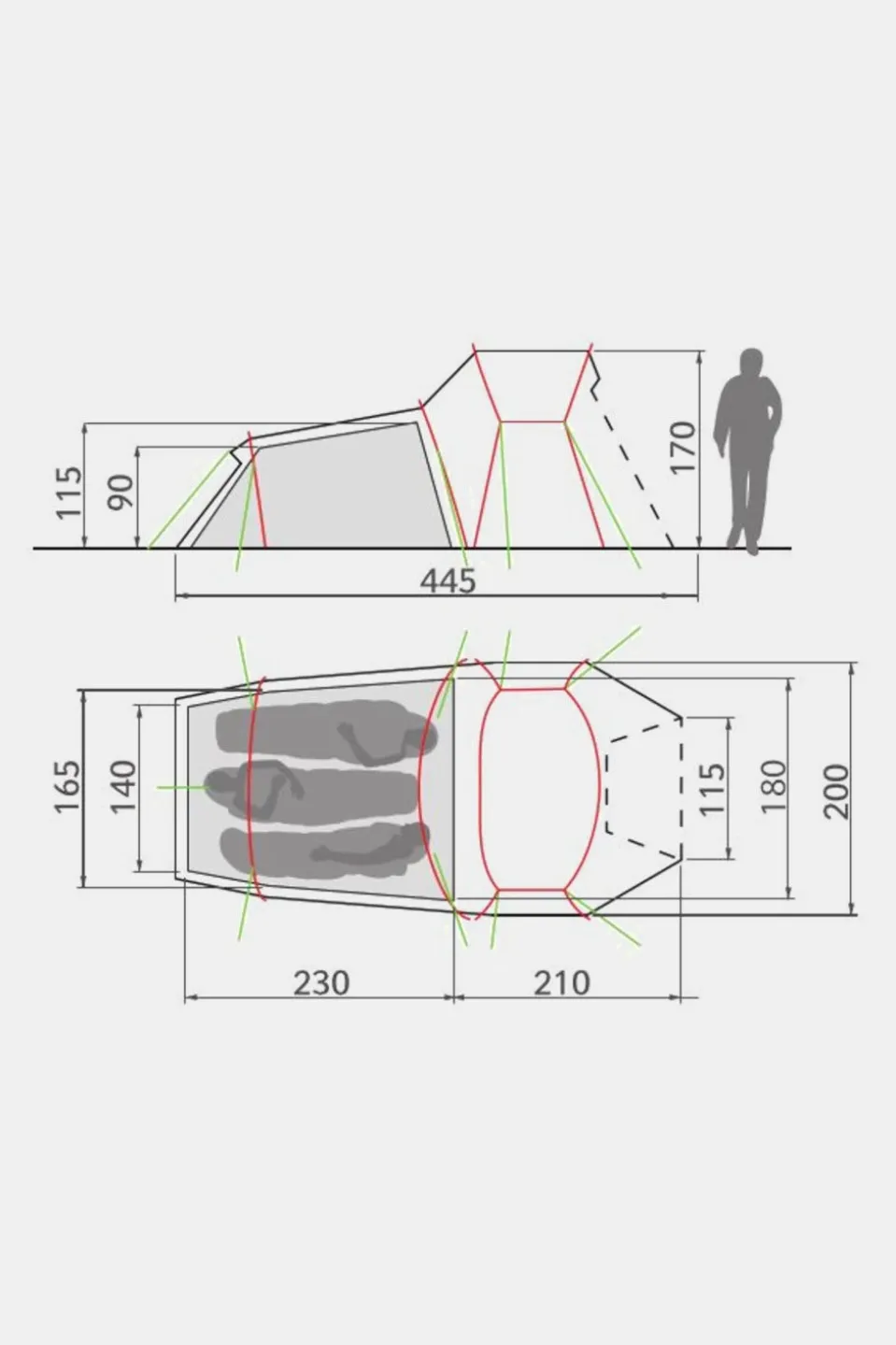 Vaude Chapel L XT 3-Persoons Tunneltent